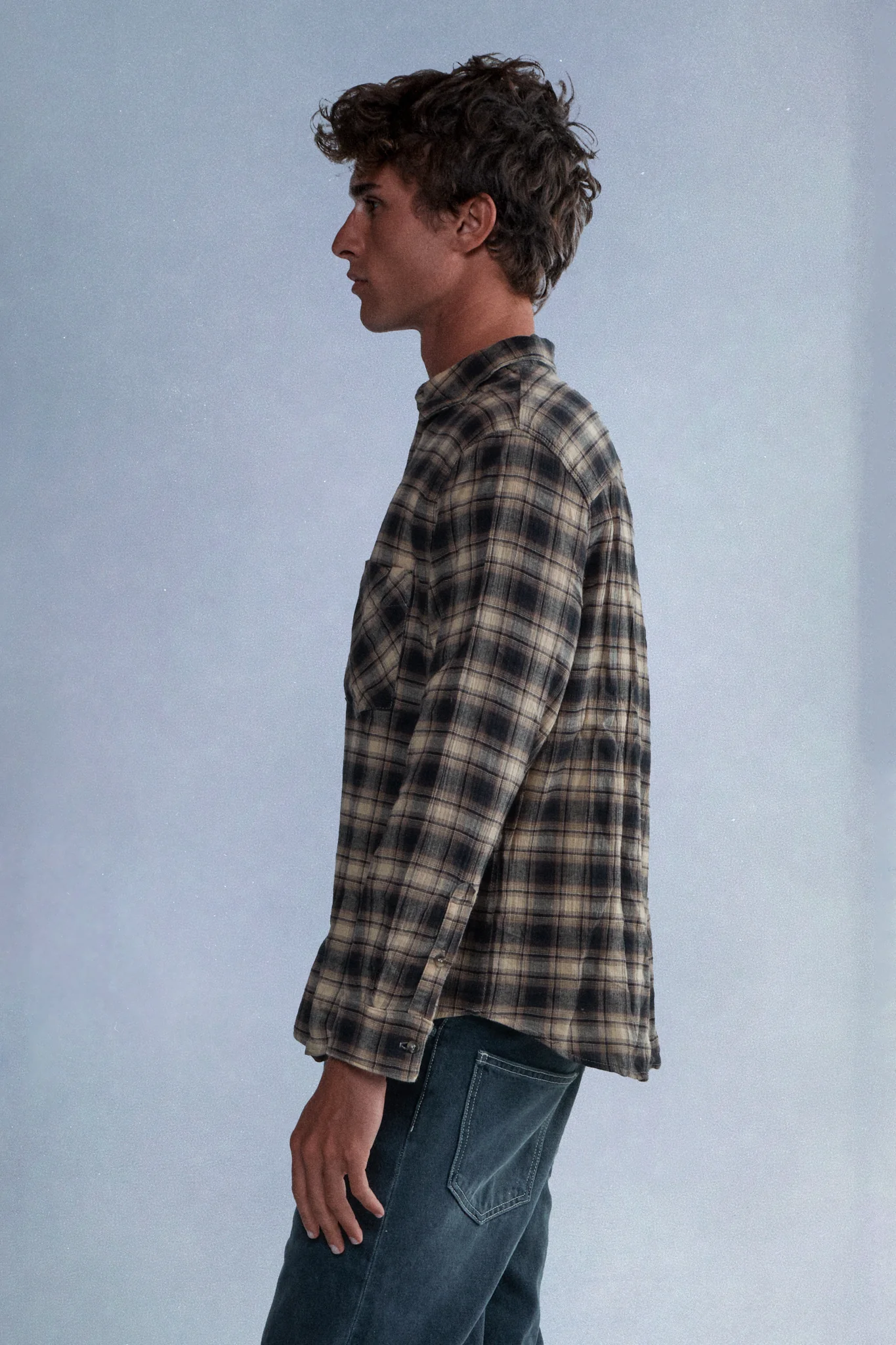 brown plaid button up shirt - Image 5