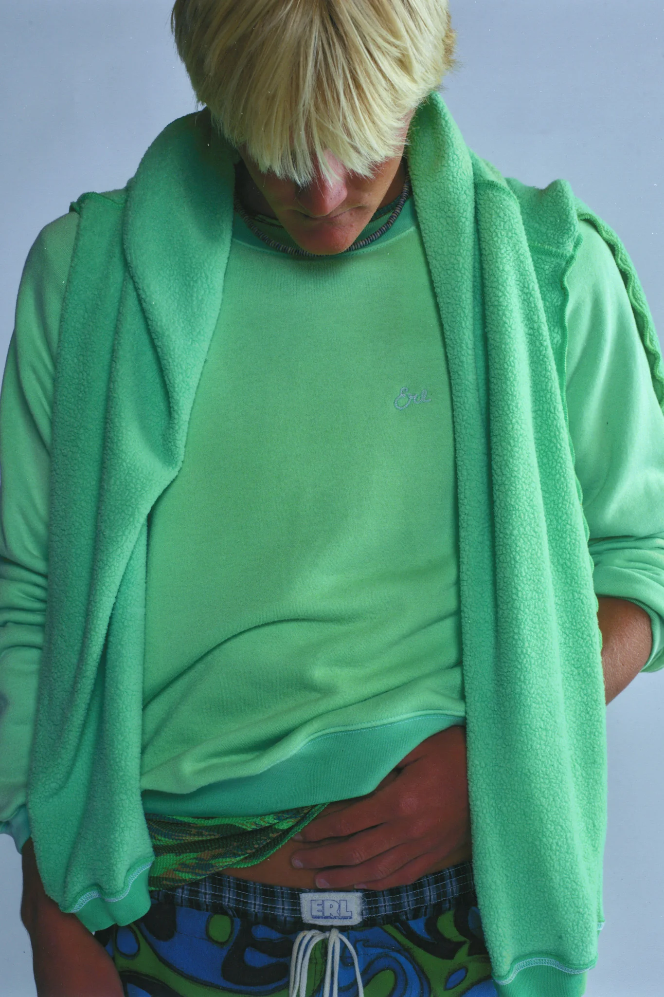 electric green raglan crewneck - Image 4