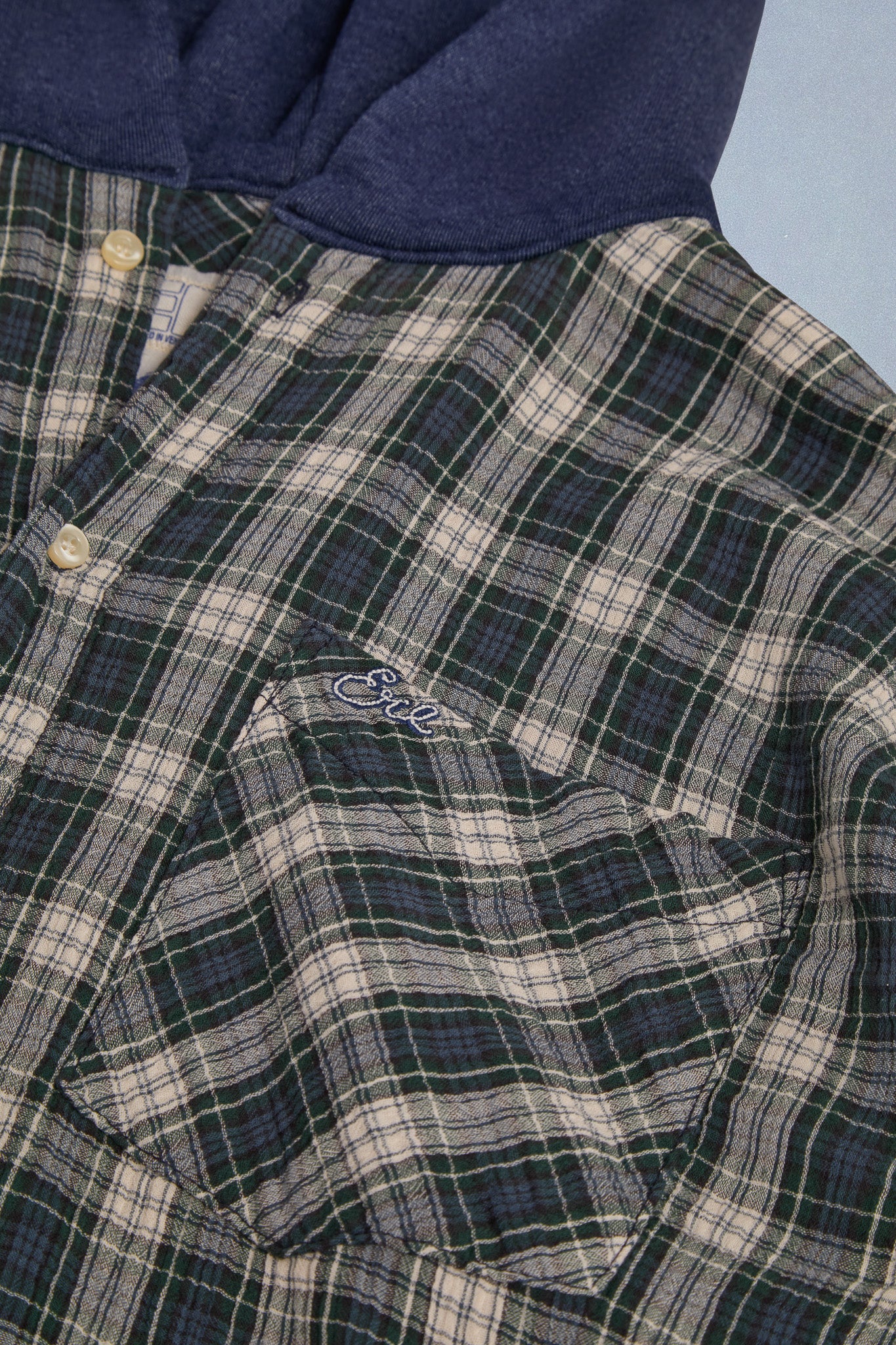 hooded plaid shirt - Image 4