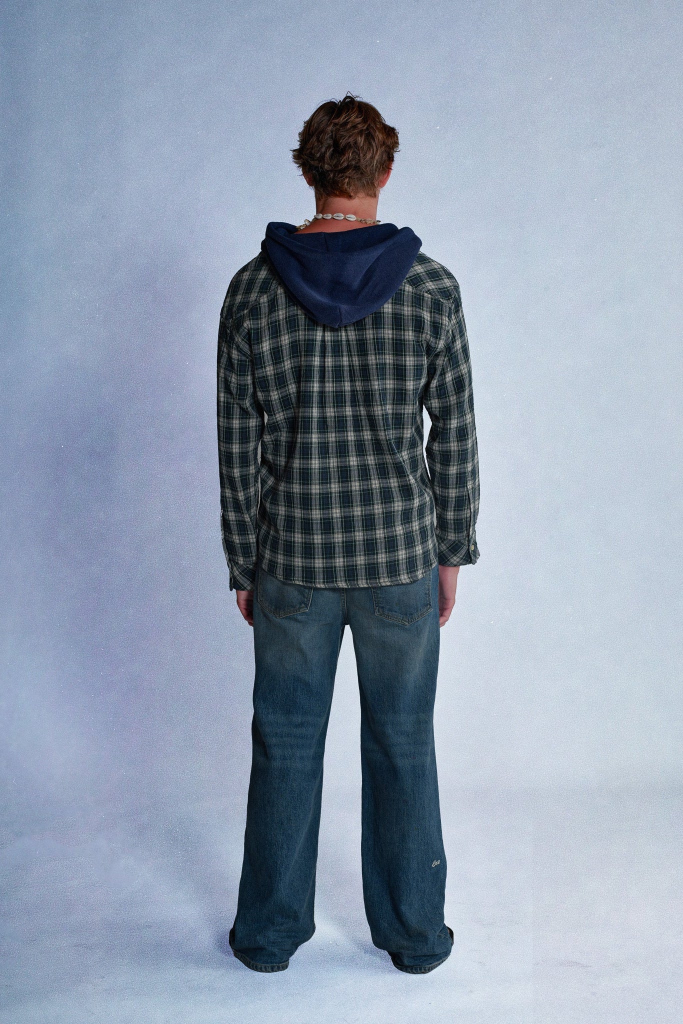 hooded plaid shirt - Image 5