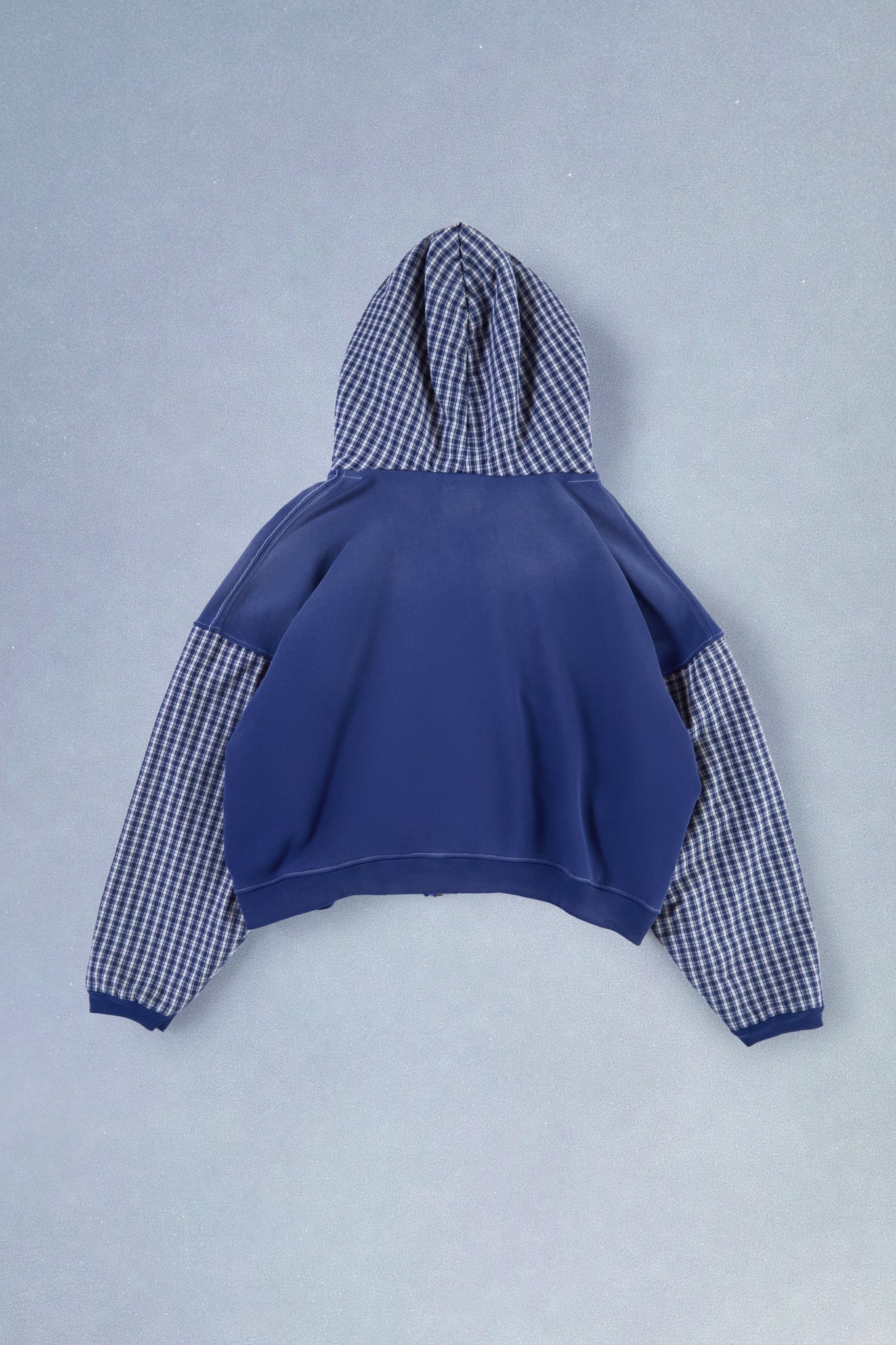 patchwork zip up hoodie - Image 5