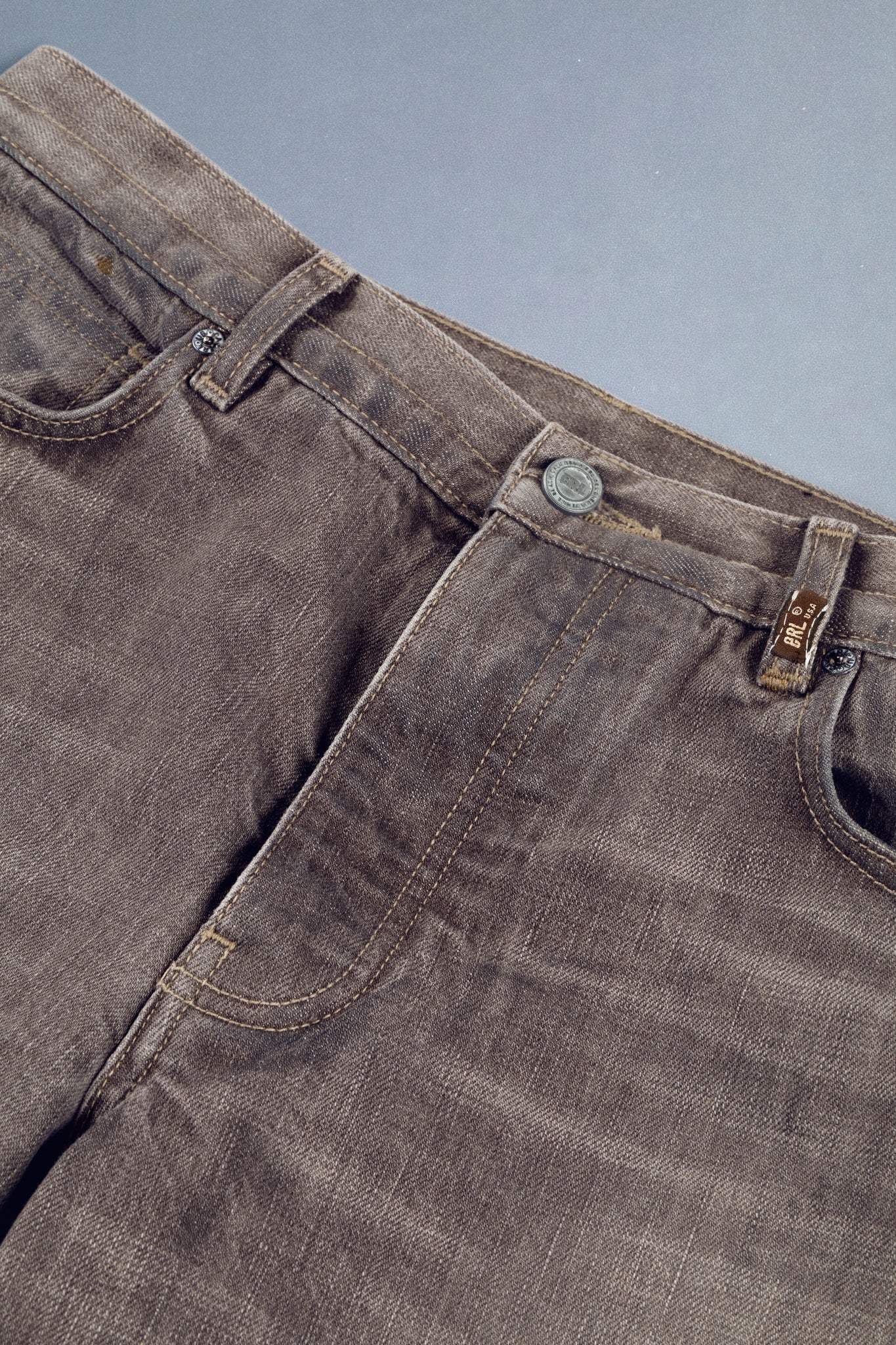 faded brown denim jeans - Image 4