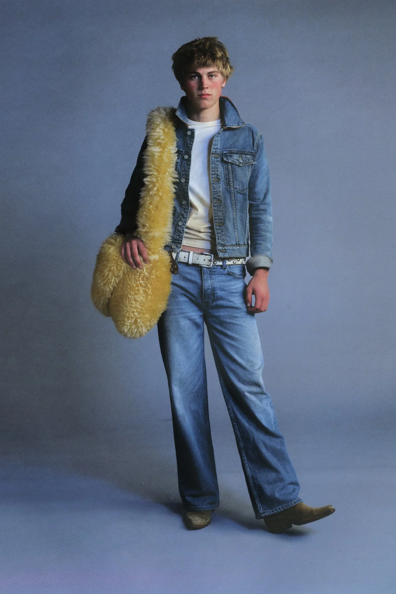 shearling messenger bag - Image 3