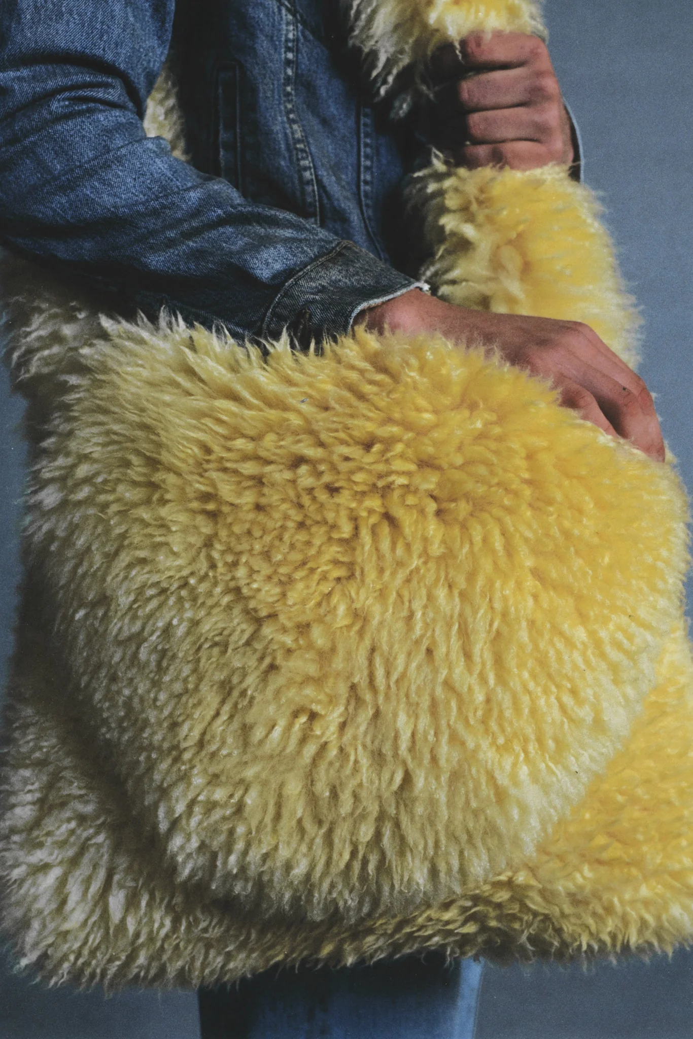 shearling messenger bag - Image 5