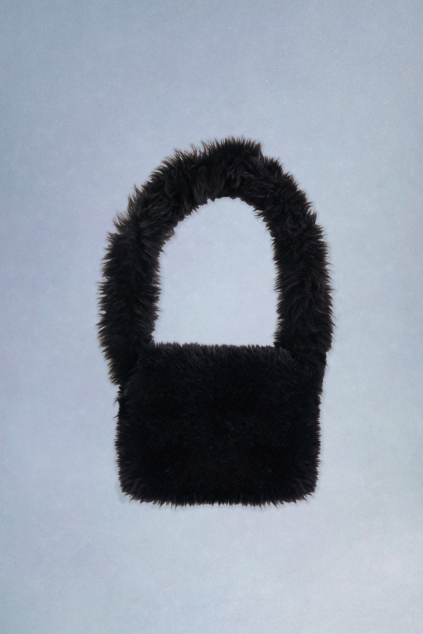 black shearling messenger bag - Image 4