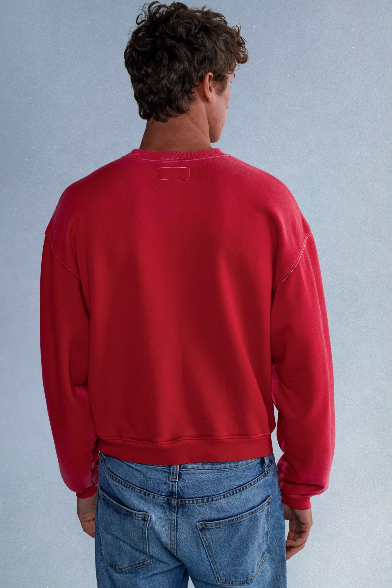 red sunfaded crewneck - Image 7