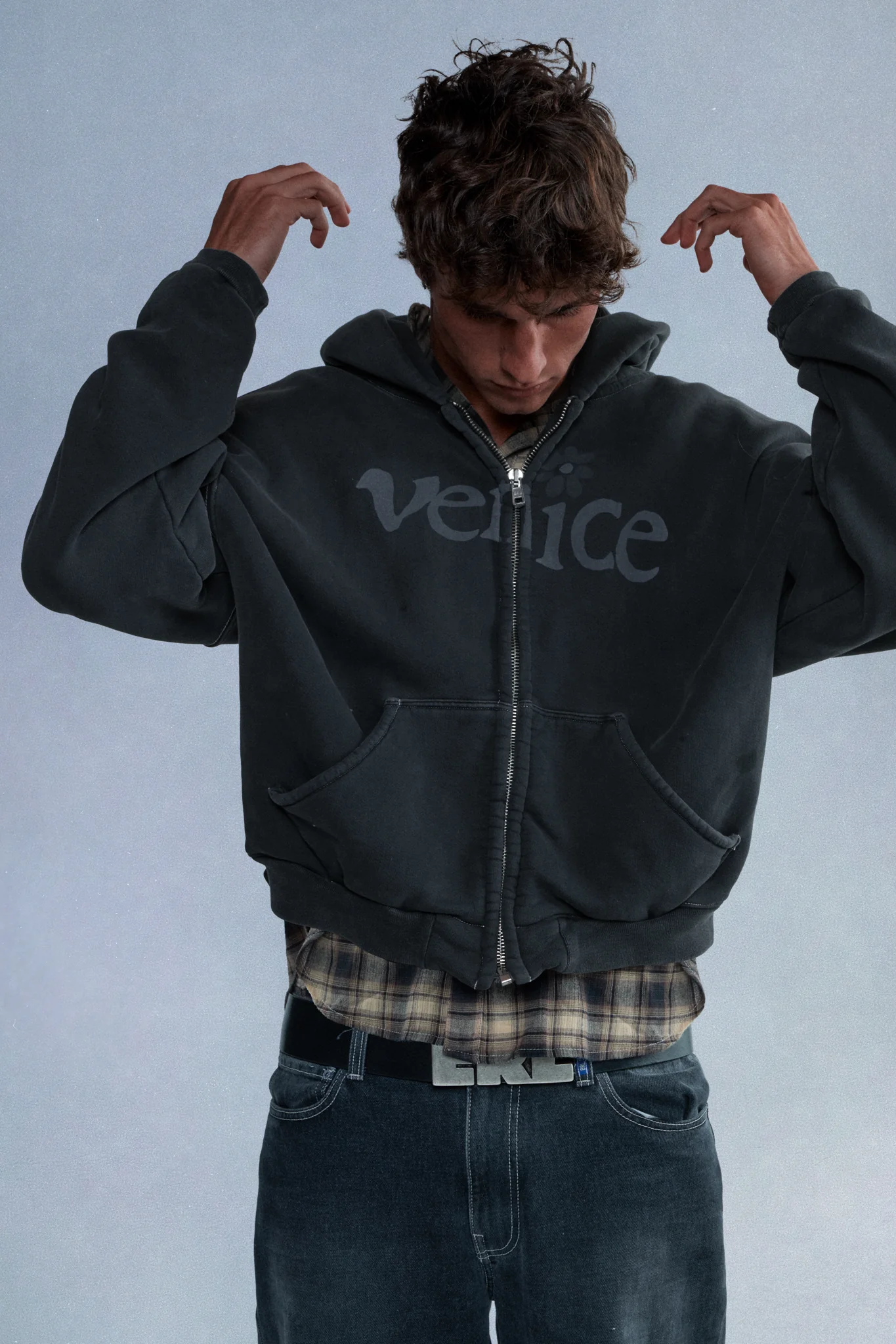 venice heavyweight zip up hoodie - Image 3